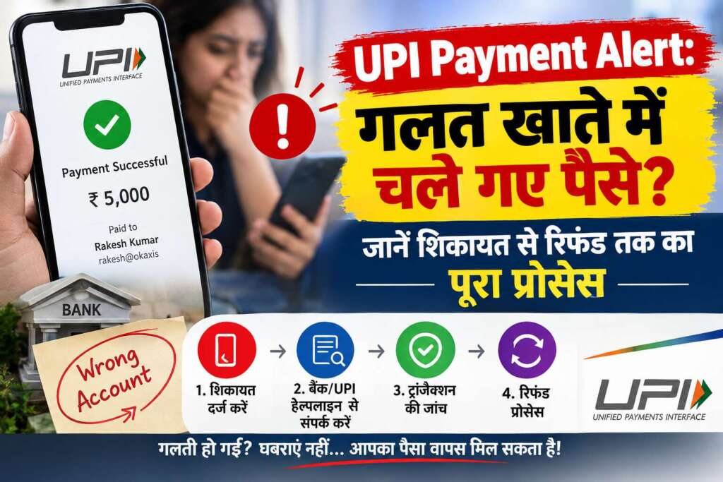 UPI Payment Alert: गलत खाते में चले गए पैसे? जानें शिकायत से रिफंड तक का पूरा प्रोसेस