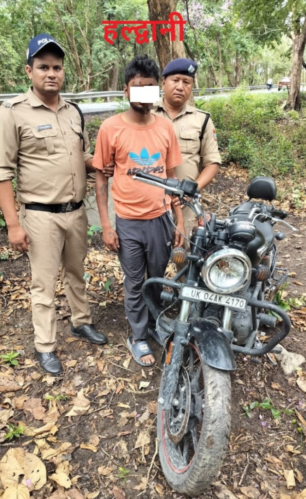 चोरी की गई बुलेट मोटरसाइकिल 24 घंटे में बरामद