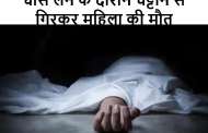घास लेने के दौरान चट्टान से गिरकर महिला की मौत