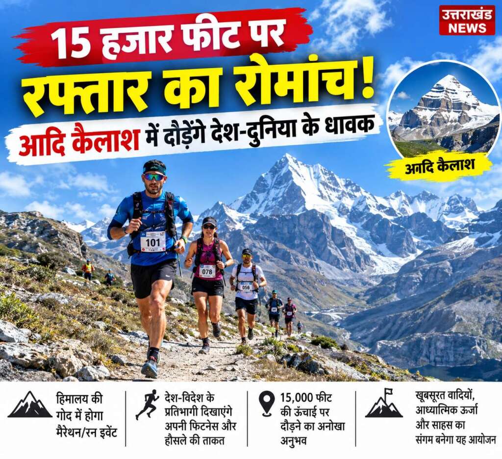 15 हजार फीट पर रफ्तार का रोमांच! आदि कैलाश में दौड़ेंगे देश-दुनिया के धावक