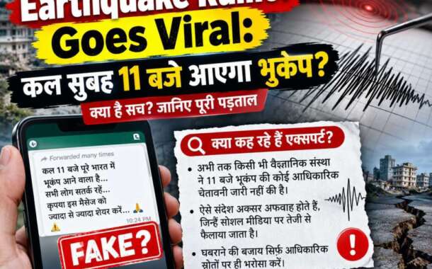 भूकंप को लेकर वायरल हुई अफवाह, कल 11 बजे का दावा कितना सच?